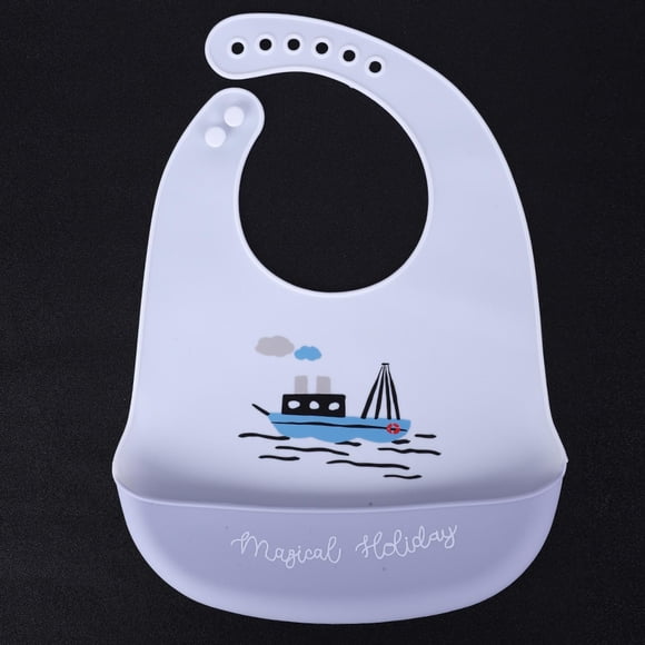 Babero de silicona BuyWeek para bebé patrón de dibujos animados