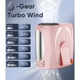 thumbnail image 2 of Ventilador de cintura portátil Tedajo AI, 6 velocidades, 16000 RPM, 40 H, rosa, 2 of 8