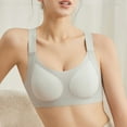 thumbnail image 5 of Sopiago Bra Women Smooth Seamless Bra Thin Bralette Wireless Soft Support Bra Sagging Sports Bra Light Gray,XXL, 5 of 7