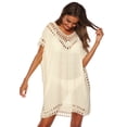 thumbnail image 1 of Maillot de Bain Crochet de Plage pour Femmes Robe Tunique à Franges, 1 of 4
