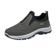 thumbnail image 2 of Men's Waterproof Hiking Shoes Slip On Walking Shoes Orthopedic Arch-Support Trainers - Lightweight Breathable Upper | Cushioned | Non-Slip Rubber Outsole | Outdoor Trail Gray 43, 2 of 6