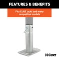 thumbnail image 3 of CURT 28274 Trailer Jack Foot, Fits 2-Inch Diameter Tube, Supports 2,000 lbs, 8-1/2-In Height, 3 of 3