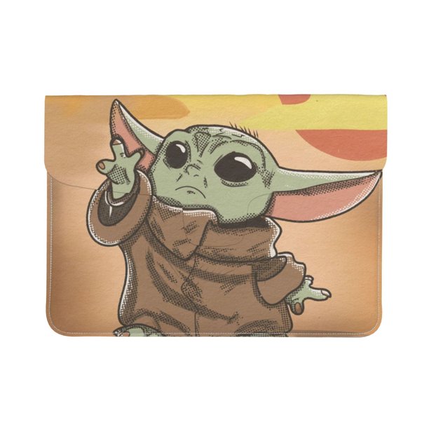 Funda para portátil con diseño de Baby Yoda de Star Wars, compatible con MacBook Air 13 y MacBook Pro 13. Funda de piel suave para MacBook. Se puede usar como alfombrilla de ratón y alfombrilla de