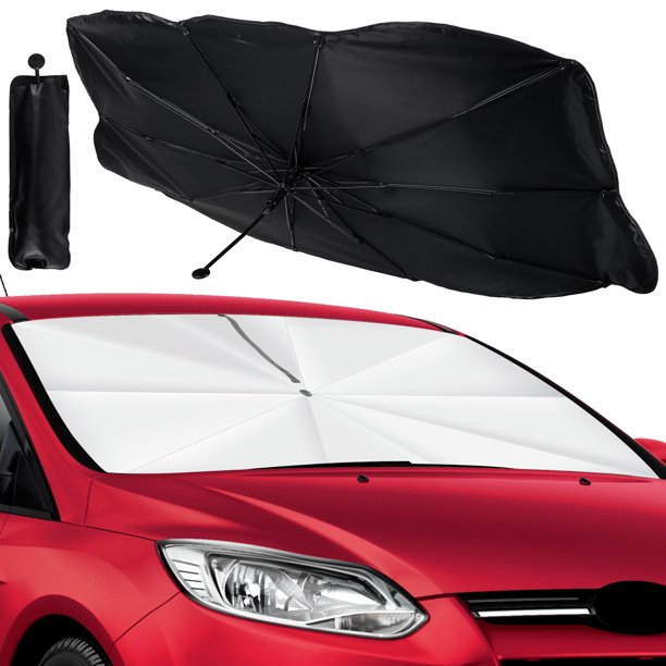Welpettie Car Windshield Sun Shade Umbrella Foldable Car Umbrella