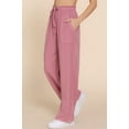 thumbnail image 3 of Saronite Solid Elastic Waisted Tencel 2 Sides Pockets Full Length Pants, Mauve (Women's), 3 of 4