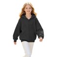 thumbnail image 3 of YOUYEDIAN Jackets for Girls Fall Winter Full Zip up Hooded Jacket Casual Long Sleeve Fleece Hoodie, 3 of 5