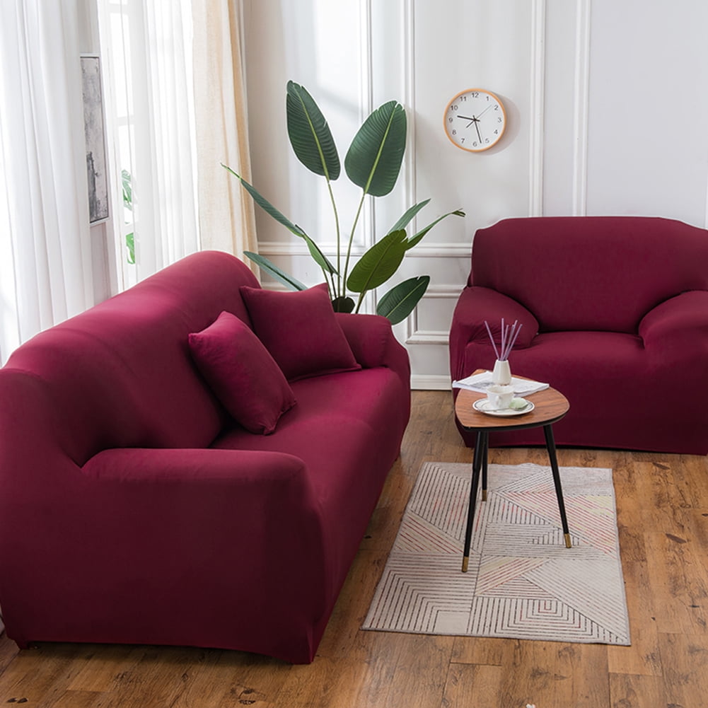 Sofa Slipcover L Shape Sofa Cover Sectional Couch Cover Spandex Non Slip with Elastic Bottom Furniture Protector Cover for for Home Decor 4-seater