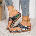thumbnail image 5 of HAOTAGS Casual Summer Wedge Sandals for Women Flower Spring Summer Fashion Shoes Black Size 9, 5 of 8