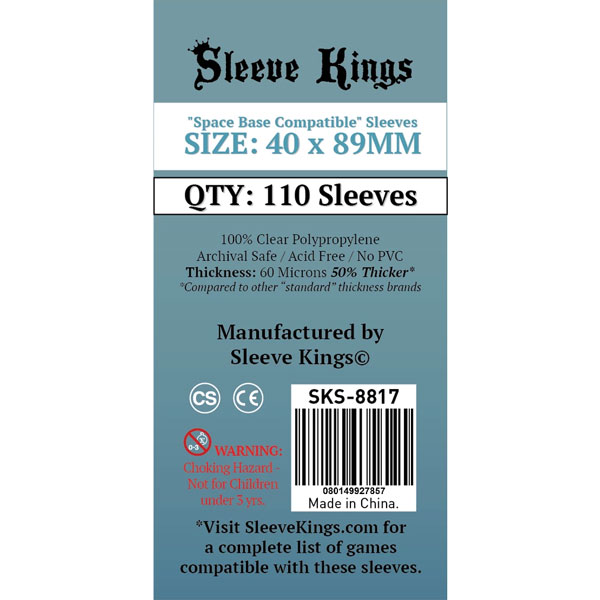 Sleeve Kings 40x89mm 110 Pack Space Base Card Sleeves Walmart Canada