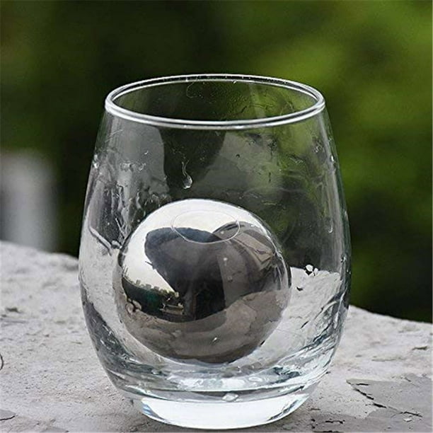 Fiudx Cubitos de Hielo de Acero Inoxidable, Piedras Metálicas Reutilizables para Enfriar, Diseño Antidilución, Incluye Pinzas Antideslizantes, Perfectos para Whisky y Vino, Material Ecológico, Tamaño