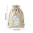 thumbnail image 2 of Up to 65% off Easter Ornaments Easter Bunny Party Candy Box Gift Bag Gift Packaging Linen Drawstring Bag Candy Easter Eggs Bag, 2 of 6