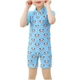thumbnail image 2 of IFNND Baby Boys Summer Swimsuit Panda Print Zipper One Piece Rash Short Sleeve Zipper Jumpsuit Swimwear Beachwear, 2 of 3