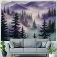 thumbnail image 4 of Creowell  Misty Forest Tapestry, Nature Mountain Tapestry Wall Hanging Watercolor Landscape Wall Tapestries for Bedroom Aesthetic Men Living Room Purple Wall Art Home Decor Gift 60x50inch, 4 of 6