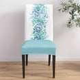 thumbnail image 4 of Sage Green Eucalyptus Dining Chair Cover Set of 4,Stretch Chair Protectors Slipcover,Spandex Kitchen Chair Seat Back Cushion Slip Cover for Dining Room,Party,Country Nature Plant Leaves Botany White, 4 of 6
