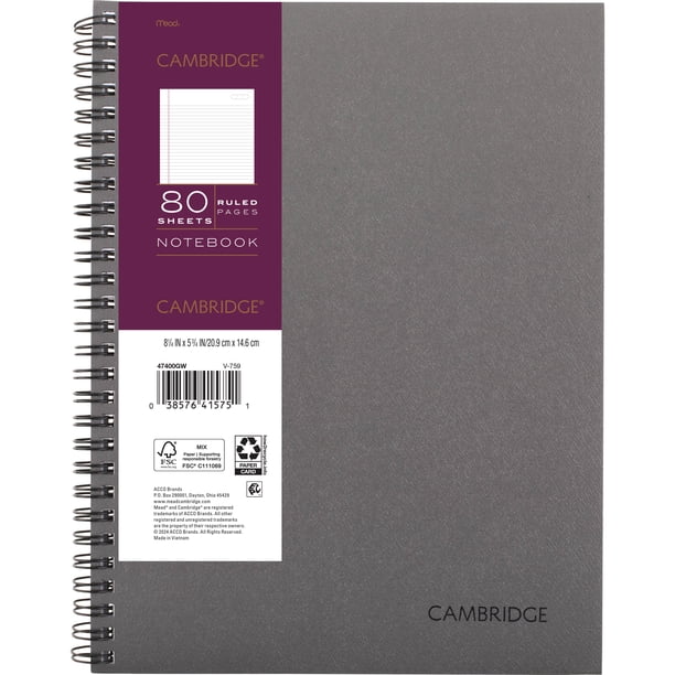 Cambridge Limited Metallic Business Notebook, 6.5