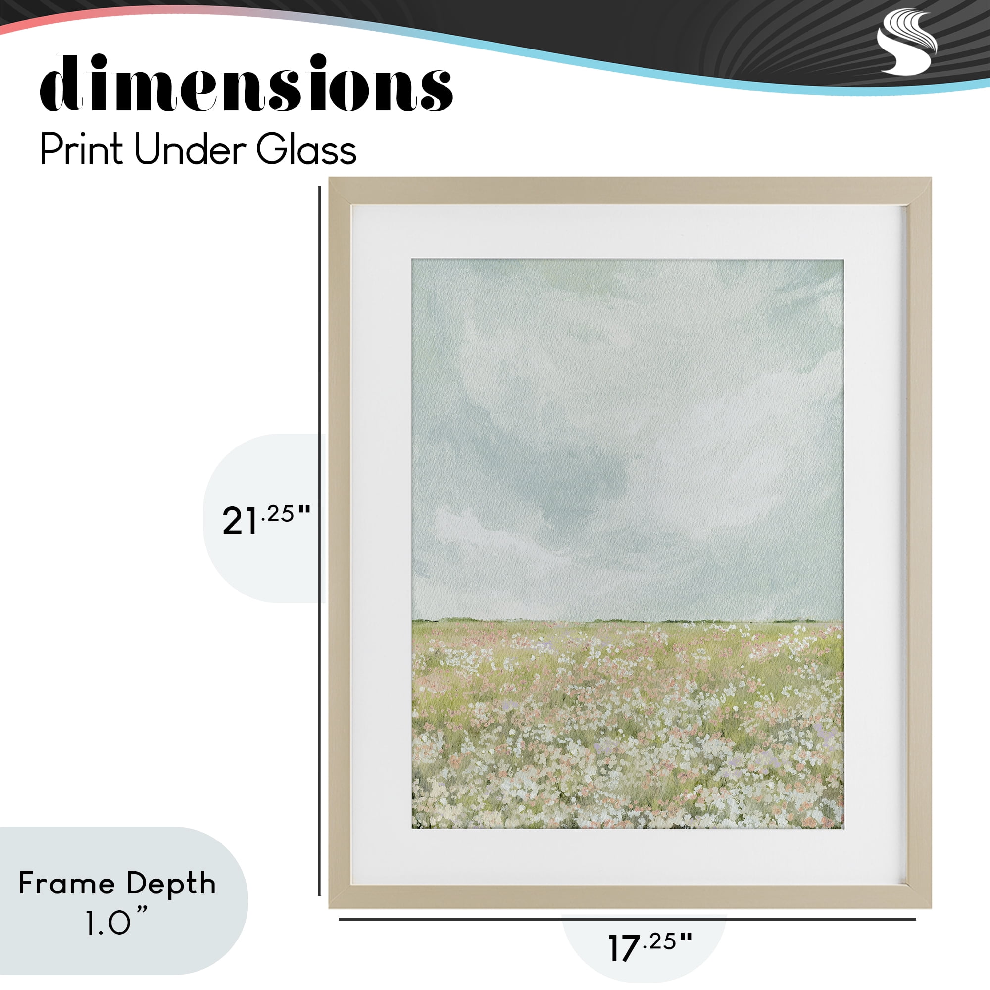 Stupell Industries Budding Field In Spring Birch Framed Print Under Glass, design by Leah Straatsma