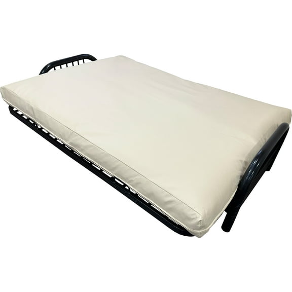 Amfuton Ivory Leather Look Vinyl Futon Mattress Covers, Bed Protector Slipcovers 6 x 54 x 75