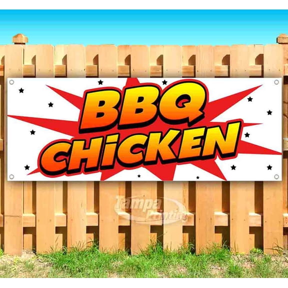 BBQ Chicken 13 oz Vinyl Banner With Metal Grommets