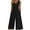 Black, variant on Miqool Women's Summer Jumpsuits Dressy Casual Sleeveless V Neck Wide Leg Long Pants Romper Vacation Beach One Piece Outfits with Pockets