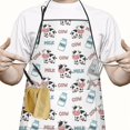 thumbnail image 2 of White Cow Milk Pattern Apron-Garden Aprons for Women with Pockets-Cotton Linen Waterproof Kitchen Cooking Gardening Aprons Adjustable for Kitchen,Cooking,BBQ and Salon 33x27 Inch, 2 of 7