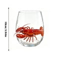 thumbnail image 2 of Sulaicai Novelty Marine Animal Stemless Wine Glass, Unique Hand-Painted Flat Marine Animal Pattern Bar Glassware, Coastal Home Decor Gift for Ocean Lovers, A3, 2 of 7