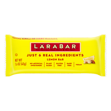 (Pack of 16), LARABAR Fruit & Nut Bar Lemon Bar, 1.6 oz