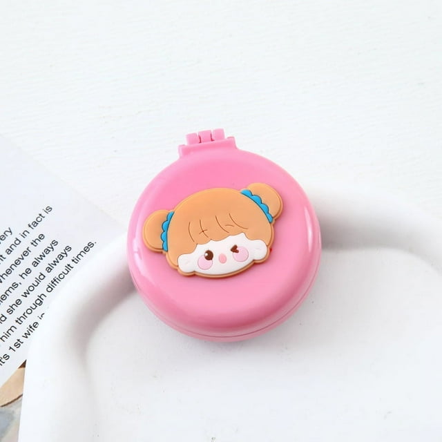 Peine de bolsa de aire plegable, lindo peine de masaje con cojín de aire, juego de peine para el cabello, espejo cosmético portátil, juego de peine