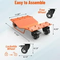 thumbnail image 7 of Car Dolly, Heavy Duty Car Mover Wheel Dollies with Antiskid Plate & 360 Degree Rotatable Wheel, Set of 2/4, 7 of 7