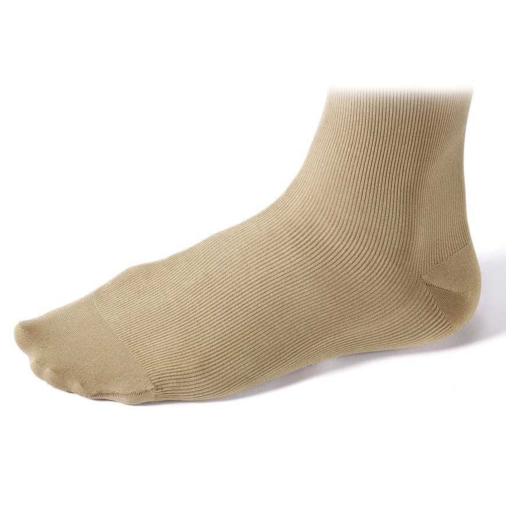 Jobst for Men Ribbed 15-20 Knee High Compression Socks Khaki Medium