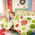 thumbnail image 4 of Manfei Xmas Kawaii Snowman 7-Piece Twin Bedding,Traditional Gift Bedding Comforter Set,Xmas Reversible, 4 of 7