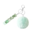 thumbnail image 2 of Sonducket Llavero anillo bola de peluche hebilla colgante llavero portátil soporte cartera bolso decoración llavero colgante para niñas Ropa, zapatos y accesorios Miscelánea Verde Sonducket AP014384-02, 2 of 6