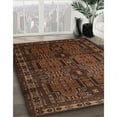 thumbnail image 3 of Ahgly Company Machine Washable Indoor Square Traditional Sienna Brown Area Rugs, 5' Square, 3 of 7