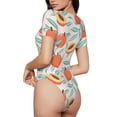 thumbnail image 2 of Balery Peach Body de cuello redondo de manga corta para mujer Tops de manga corta Tops básicos-Medium, 2 of 7