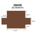 thumbnail image 4 of CHOK Housse Antidérapante Imperméable pour Animaux, 1/2/3 Places, Protège-Meubles pour Causeuse/sofa, Tapis de Protection, Accoudoirs de Siège pour Chiens/chats, 4 of 6