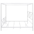thumbnail image 3 of Queen size Modern Industrial Style White Metal Canopy Bed Frame, 3 of 3