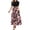A-Pink, variant on Summer Dresses For Women Floral Print Wrap Short Sleeve Maxi Dress Ruffle A Line Dress A-Green