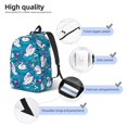 thumbnail image 4 of Naloa Swan On The Pond Canvas Backpack for Men Women Rucksack Casual Travel Daypack College Tote Satchel Bookbag for Teens-Small, 4 of 7
