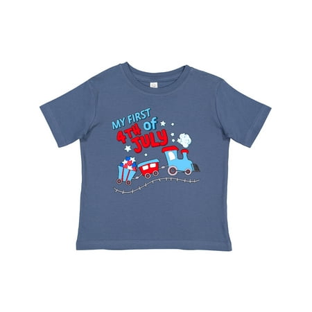 

Inktastic My First Fourth of July Train Gift Baby Boy or Baby Girl T-Shirt