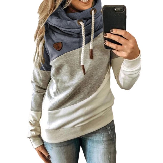 Pull à Capuche en Polaire à Manches Longues pour Femmes, Chaud et Ample