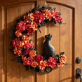 thumbnail image 3 of Clearance Halloween Decor, 2026 New Spooky Halloween Wreath, Black Cat Crescent Moon Design, Indoor Outdoor Front Door Wall Decor for Halloween Party, 3 of 6
