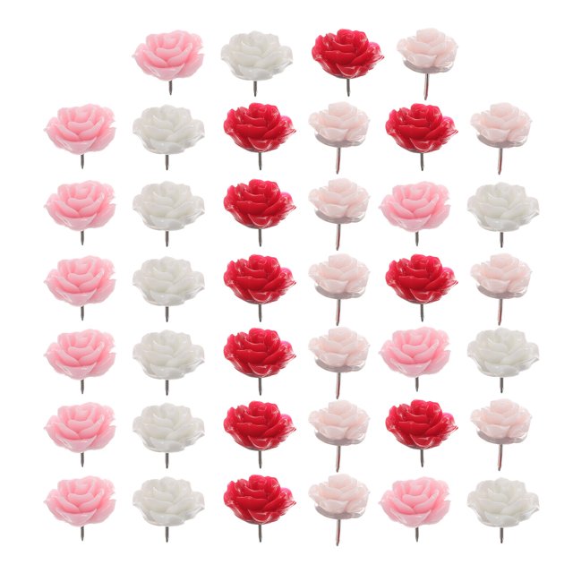 MasteelfCA 40PCS Flower Push Pin Delicate Flower Thumbtack Creative Flower Thumbtack