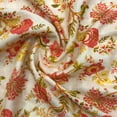 thumbnail image 1 of Sonakshi Fashion Off White Printed Fabric Flower Rayon 42 Inch Wide Bundles for Sewing, By The Yard, 1 of 3