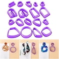 thumbnail image 3 of 18 Pieces Plastic Polymer Clay Cutters Earring Making Kit Shapes Kids Molds, 3 of 7