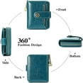 thumbnail image 2 of Cartera elegante para mujer, tarjetero de piel auténtica con protección RFID, diseño elegante y práctico bolsillo para monedas con cremallera, 2 of 6