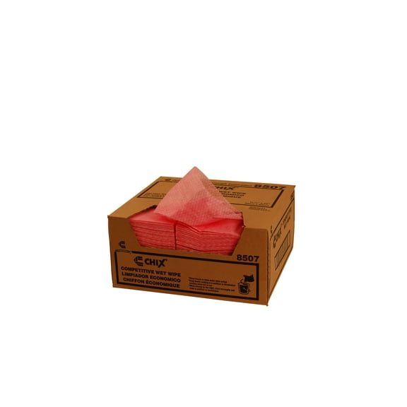 Chix Wet Wipes, 11 1/2 x 24, White/Pink, 200/Carton