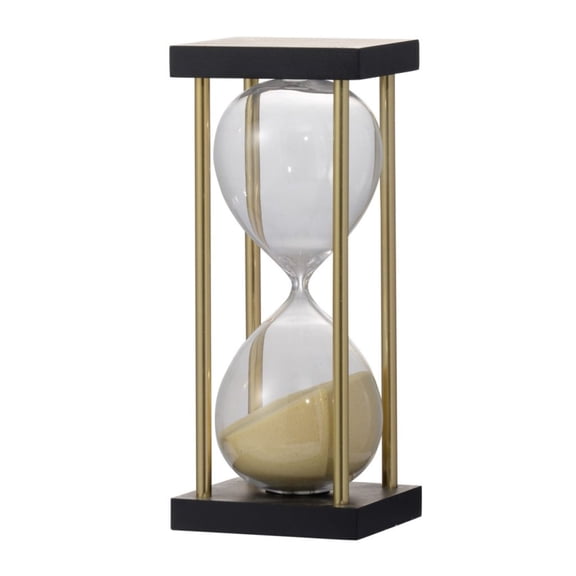 10" Gold and Clear Contemporary 30-Minute Hourglass
