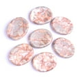 thumbnail image 2 of Ellipsoidal Uncompressed Rose Quartz Thumb Stone 35x45x10mm Worry Stone Relaxation Stone Massage Stone, 2 of 5