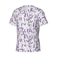 thumbnail image 3 of Yiaed Lavender Flowers Print Mens Short Sleeve Tight Fit T-Shirt, Crewneck Casual Tee-Medium, 3 of 5