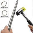 thumbnail image 4 of Jewelry Rubber Hammer With Stainless Steel Ring Mandrel Sizer Set Double Face Hammer Jewelers Making Tool(2pcs, Silver) Z, 4 of 5