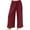 Wine, variant on VEKDONE 2023 Clearance Wide Leg Pants for Women, Linen Cotton Casual Summer Dressy Palazzo Pants Workout Flowy Yoga Lounge Wear Trousers White XX-Large